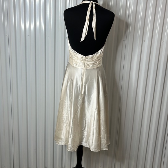 Gorgeous Vintage Adrianna Papell Boutique Silk Halter Dress. Preowned - Picture 4 of 11